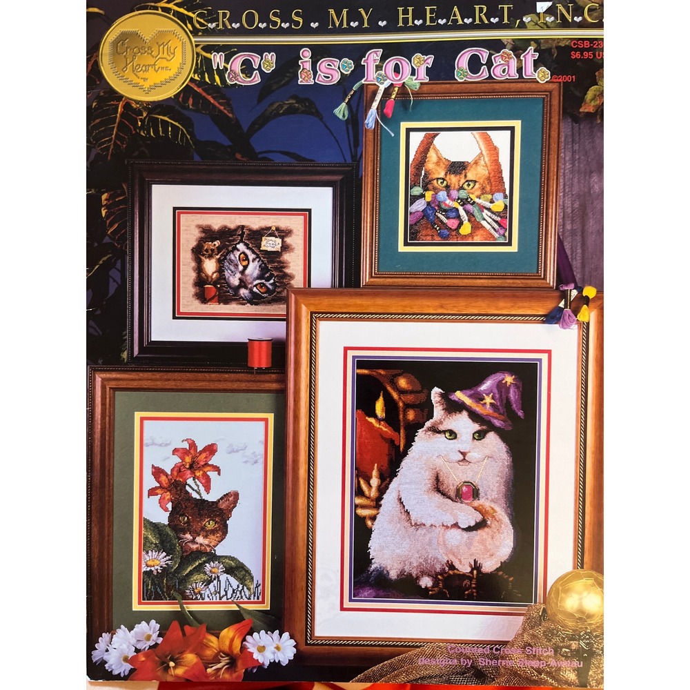 Cross my Heart C is for Cat‎ Cross Stitch Chart Booklet